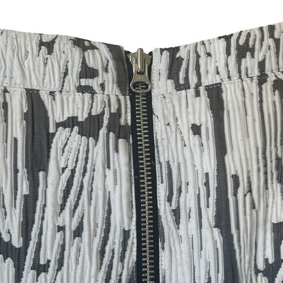Opening Ceremony Komondor Mini Skirt Jacquard Zip Gray White Size 6 - Picture 8 of 16